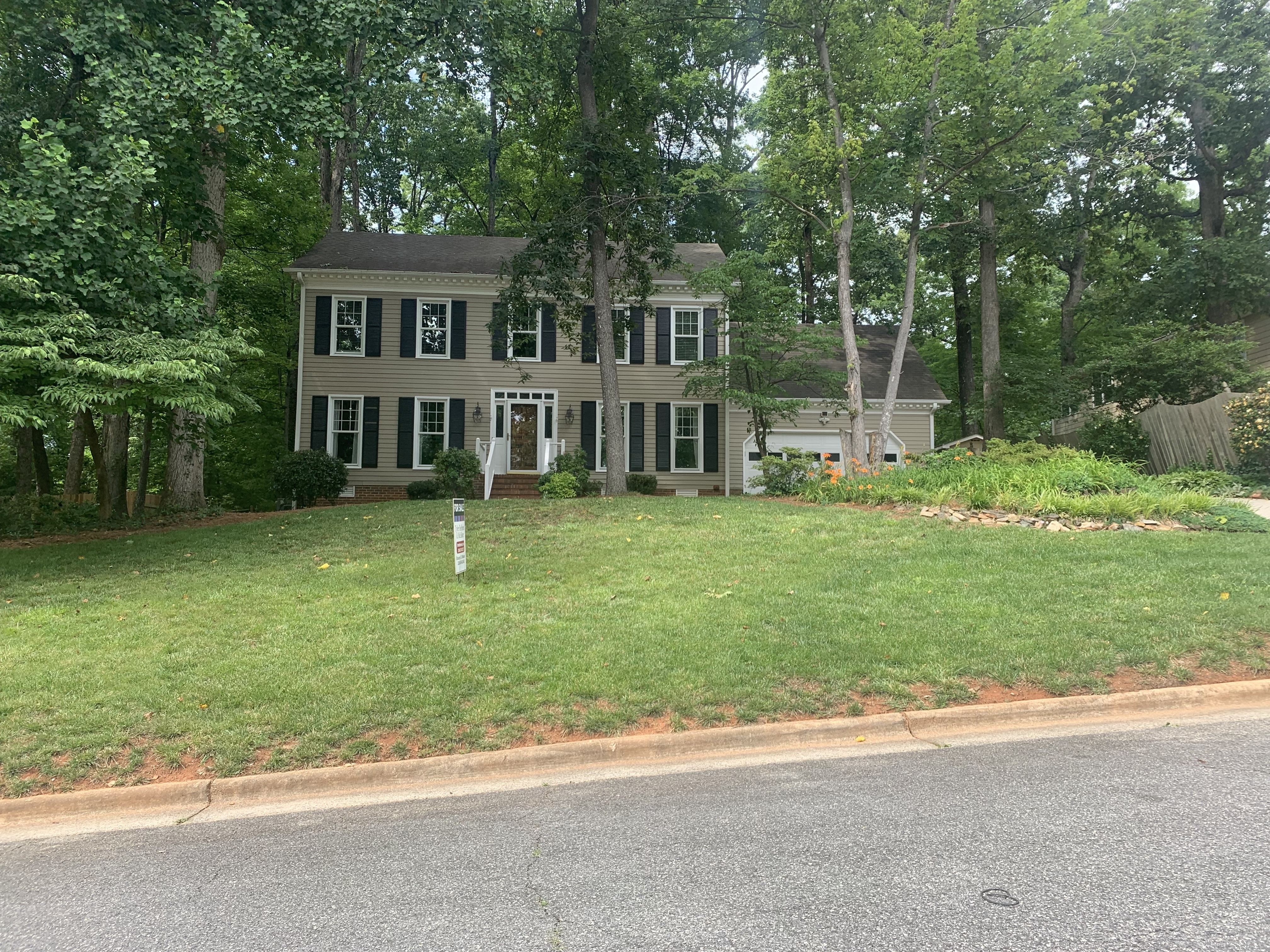 Brick colonial home in North Carolina